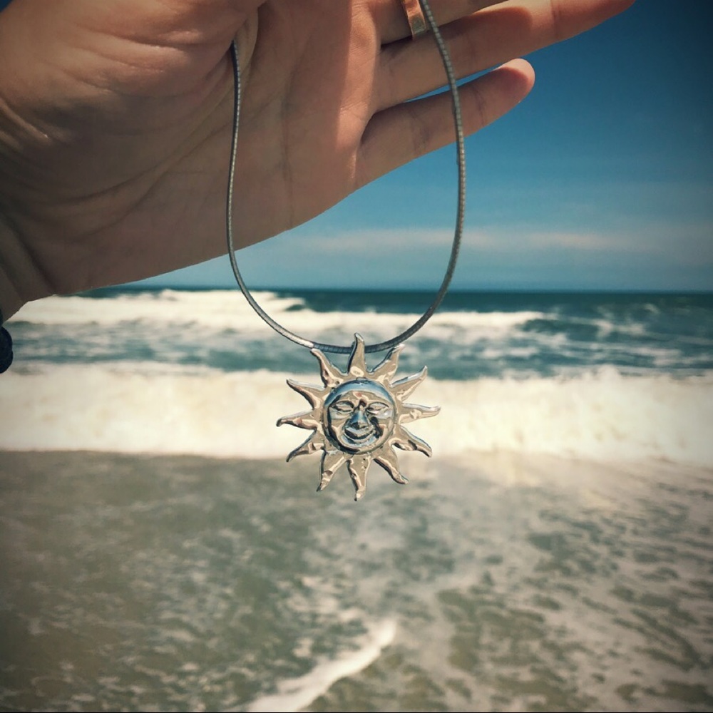 925 Sterling Silver Sun Pendant